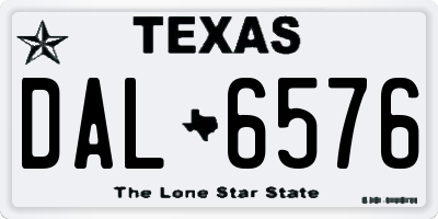TX license plate DAL6576