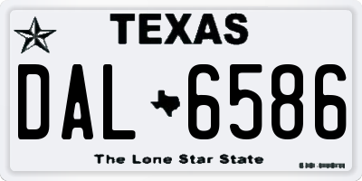 TX license plate DAL6586