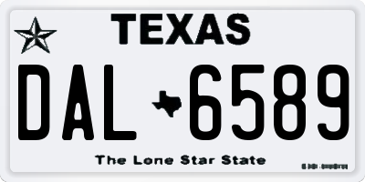 TX license plate DAL6589