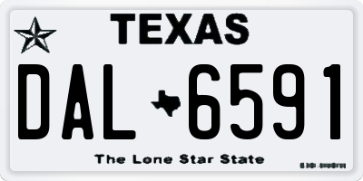 TX license plate DAL6591