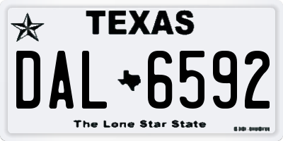 TX license plate DAL6592