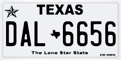 TX license plate DAL6656