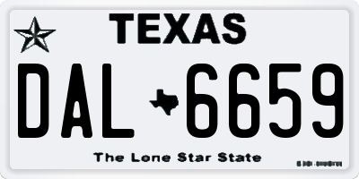 TX license plate DAL6659