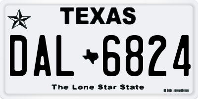 TX license plate DAL6824