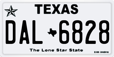 TX license plate DAL6828
