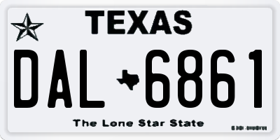 TX license plate DAL6861