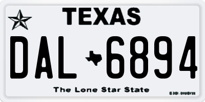 TX license plate DAL6894
