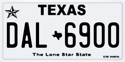 TX license plate DAL6900
