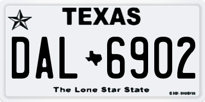 TX license plate DAL6902