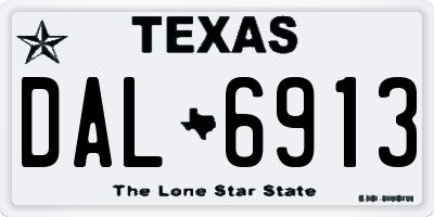 TX license plate DAL6913
