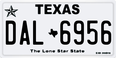 TX license plate DAL6956