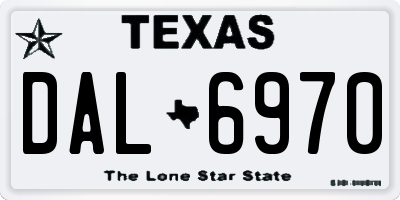 TX license plate DAL6970