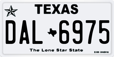 TX license plate DAL6975