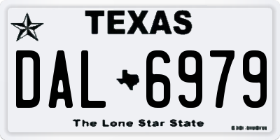 TX license plate DAL6979