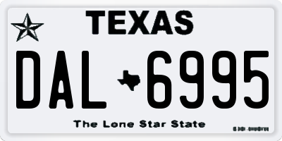 TX license plate DAL6995