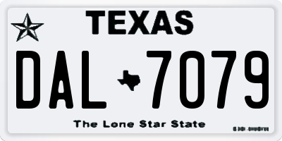 TX license plate DAL7079