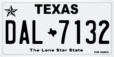 TX license plate DAL7132
