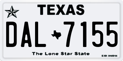 TX license plate DAL7155