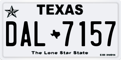TX license plate DAL7157