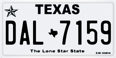 TX license plate DAL7159