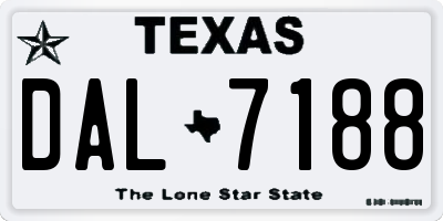 TX license plate DAL7188