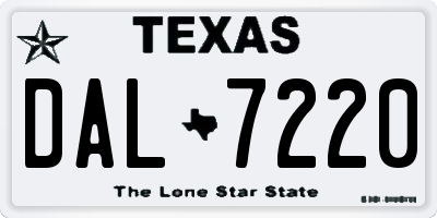 TX license plate DAL7220