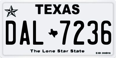 TX license plate DAL7236