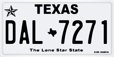 TX license plate DAL7271