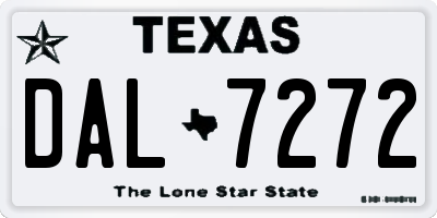 TX license plate DAL7272