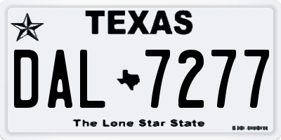 TX license plate DAL7277