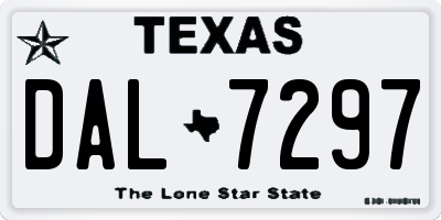TX license plate DAL7297