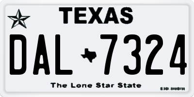 TX license plate DAL7324