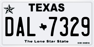 TX license plate DAL7329