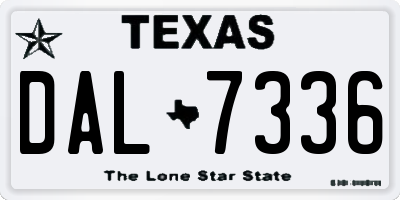TX license plate DAL7336