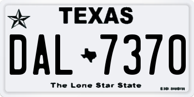TX license plate DAL7370