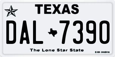 TX license plate DAL7390