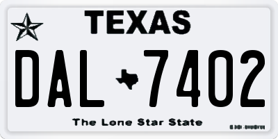 TX license plate DAL7402