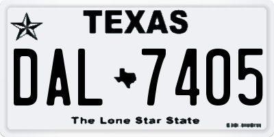 TX license plate DAL7405