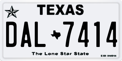 TX license plate DAL7414