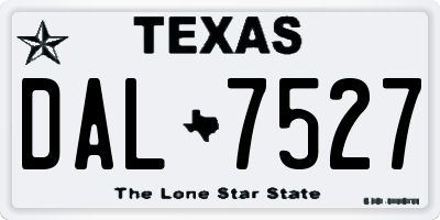 TX license plate DAL7527