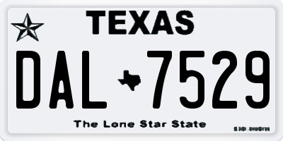 TX license plate DAL7529