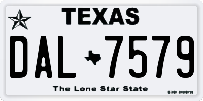 TX license plate DAL7579