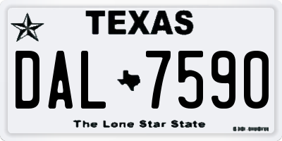TX license plate DAL7590