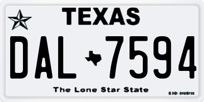 TX license plate DAL7594