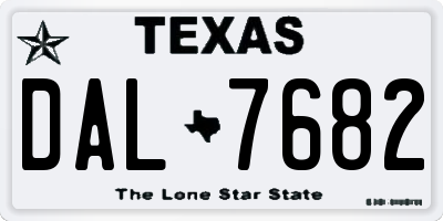 TX license plate DAL7682