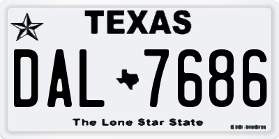 TX license plate DAL7686