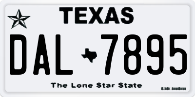 TX license plate DAL7895