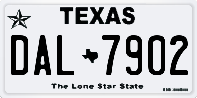 TX license plate DAL7902