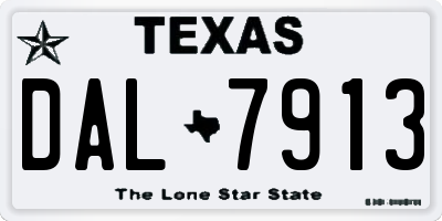 TX license plate DAL7913
