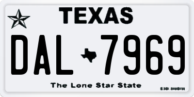 TX license plate DAL7969